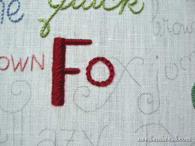 Hand Embroidery: Lettering & Text 7 in Satin Stitch and Chain Stitch ...
