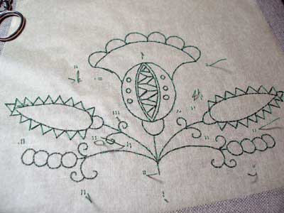 tracing designs on fabric