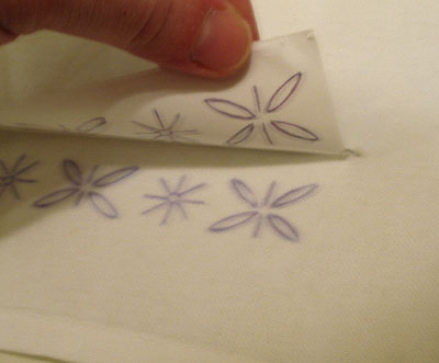 Using Iron-On Embroidery Patterns: Ironing On a Repeat Pattern