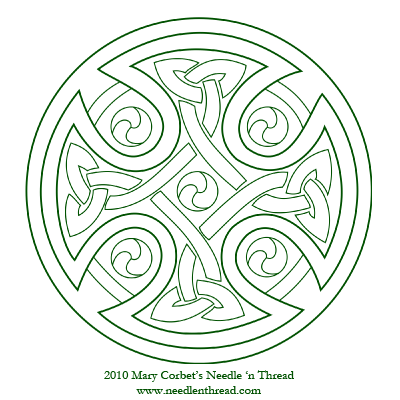 Free Hand Embroidery Pattern: Celtic Cross – NeedlenThread.com
