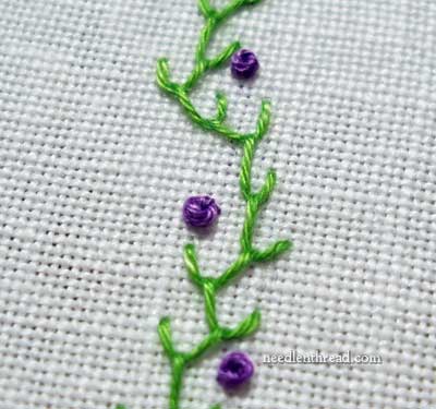 Feather stitch- embroidery how-to, quick video, and step by step guide