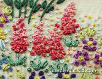 Embroidered Flower Gardens: French Knot Flowers –