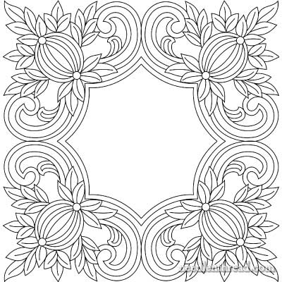 Free Hand Embroidery Pattern: Pomegranate Corners – NeedlenThread.com