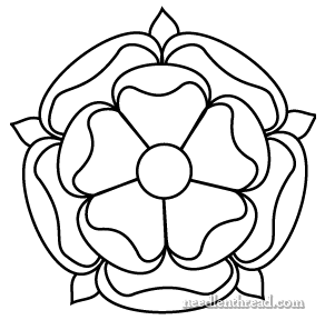 Free Hand Embroidery Pattern: Tudor-Style Rose –