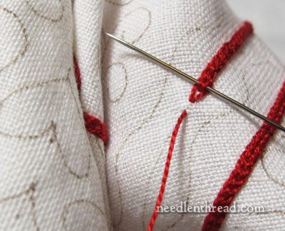 Original Chain Stitch Crewel Embroidery Velvet Clutch