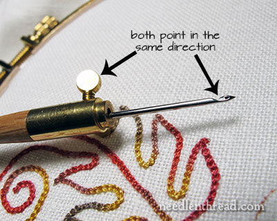 Tambour Embroidery How-to Video: The Basic Stitch –