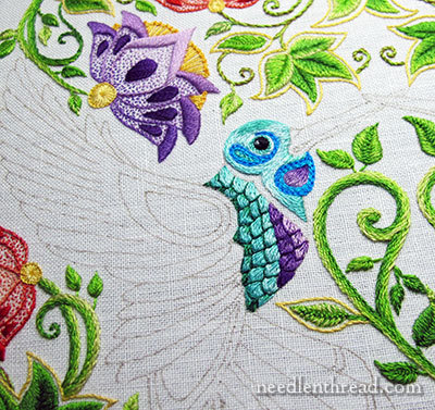 Embroidered Scales on a Hummingbird – NeedlenThread.com