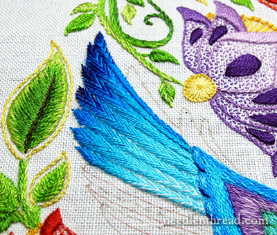 Secret Garden: Embroidering Feathers! –