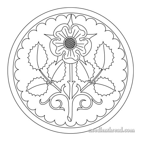 Rose Rondelle – Free Hand Embroidery Pattern –