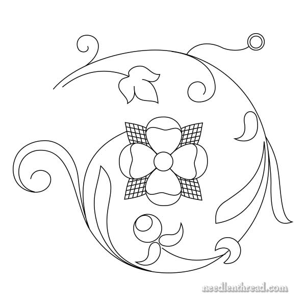 Rose Swirl – Free Hand Embroidery Pattern –