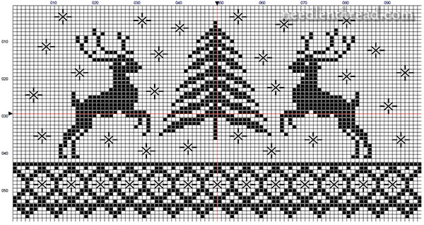 Deer & Tree Christmas Stitching Pattern – NeedlenThread.com