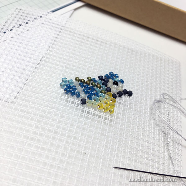 Weekend Stitching: A Wee Tiny Bird in Bead Embroidery
