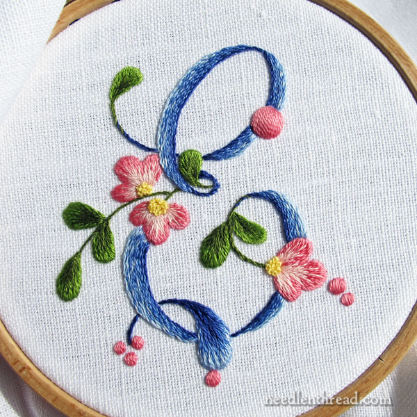Pink Dots & a Blue Tongue – This Monogram's Done! –