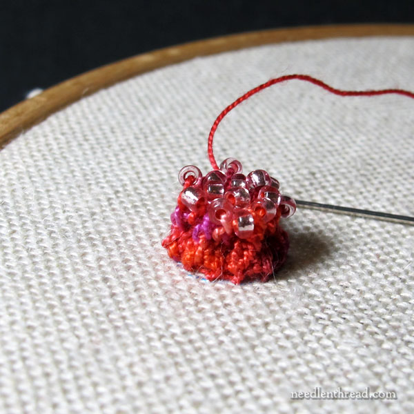 BEAD PACK, With Beads & Fabric: Autumn Leaves Hand Bead Embroidery
