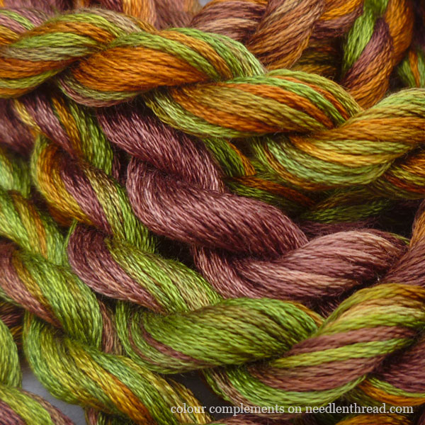 India Green Chain Stitch Wool on Cotton Rug (4 x 6) - Hallowed Forest