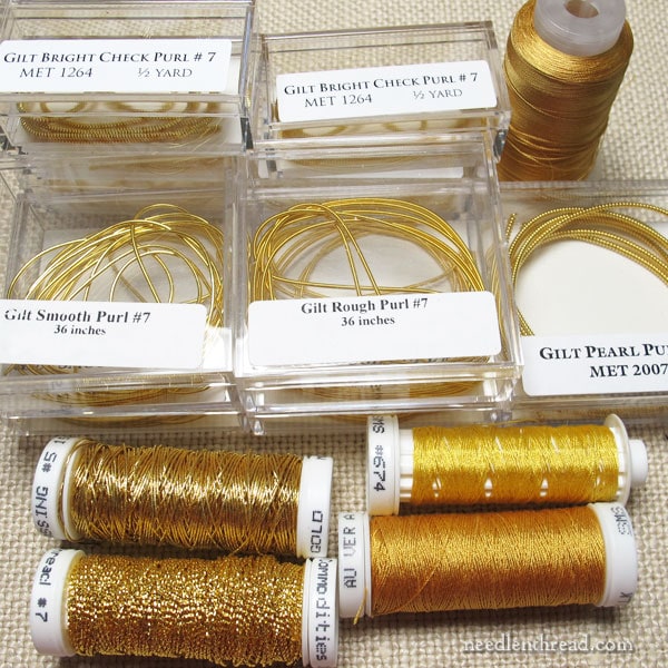 Goldwork Frame Project: Selecting Goldwork & Silk Threads –