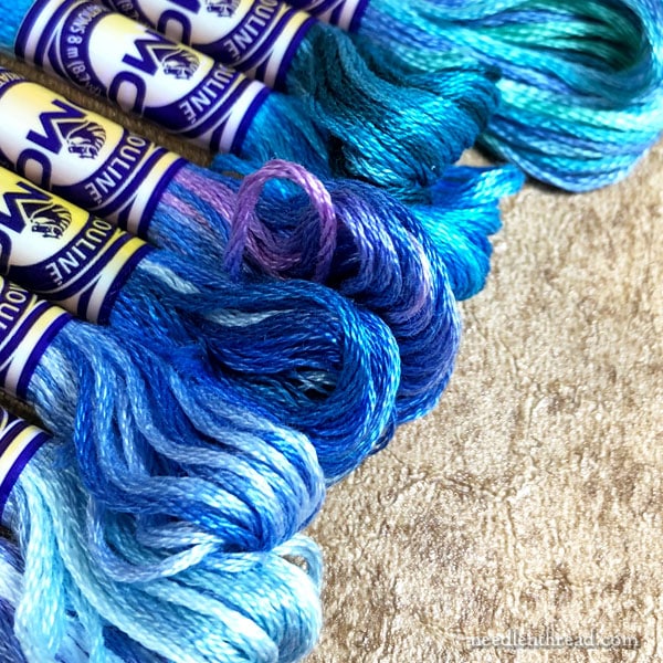 Perle (Pearl) Cotton Thread - Size 8 - Royal Blue - 75 Yard Spools