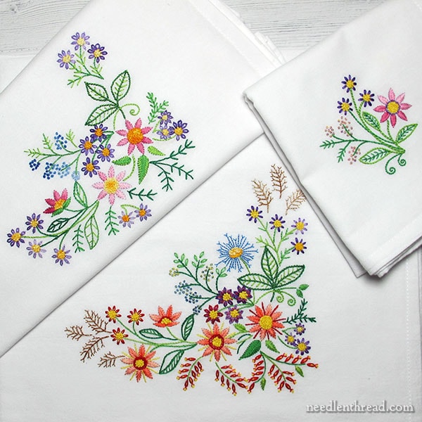 Sloppy Chef Decorative Embroidered Kitchen Towel Sets, 2 Towels per Set, One Embroidered Towel and One Solid Color Towel, Design, Size: Set of 2