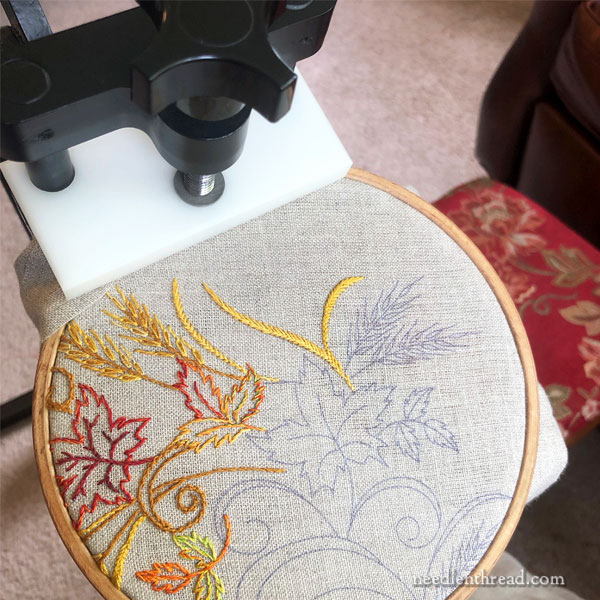 It Holds Embroidery Hoops, Too! –