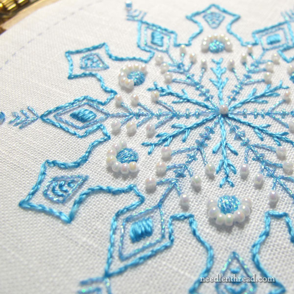 How to do Bead Embroidery with the Fern Stitch - Sarah's Hand Embroidery  Tutorials