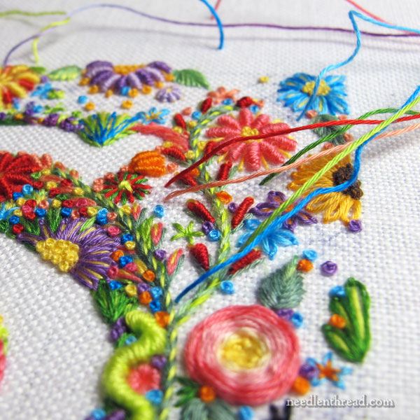 How to finish thread in hand embroidery - Stitch Floral