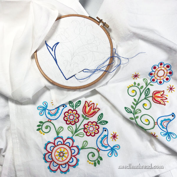 Advanced Embroidery Designs - Folk Style Floral Motif Set