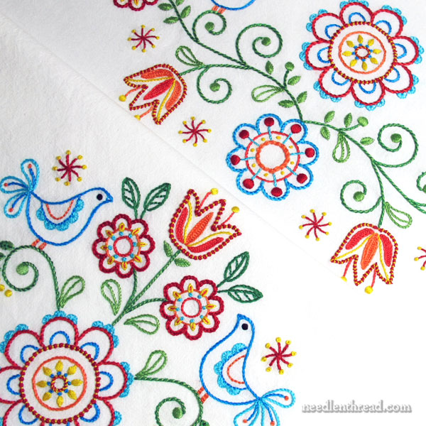 Tulips & Tweets – Embroidered Folk Designs –