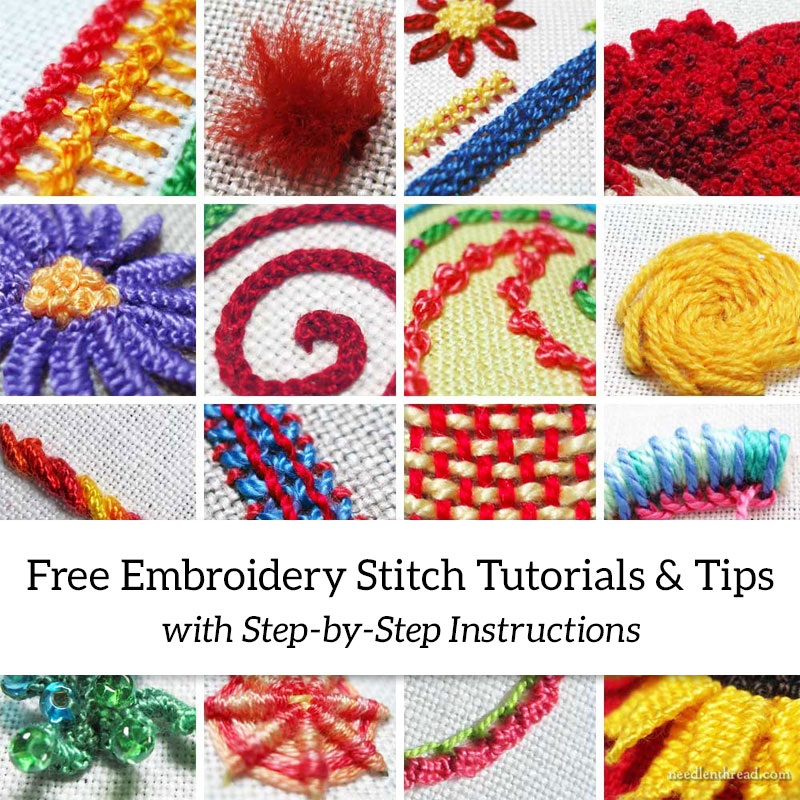 Free Embroidery Stitch Tutorials & Tips –