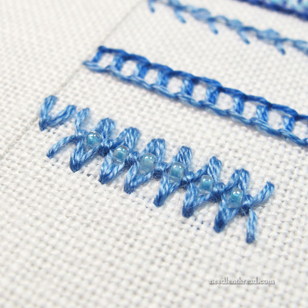 Stitch Fun! Beaded Fly Stitch in Two Variations – NeedlenThread.com