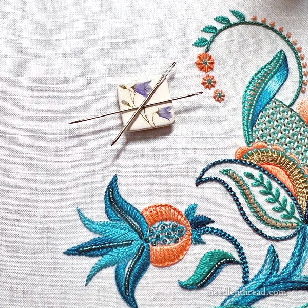 Handmade Clay Needle Minder for Cross Stitch and Embroidery