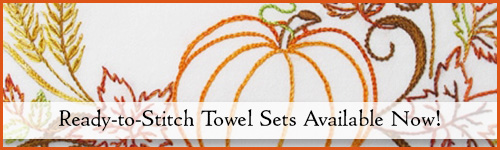 Autumn Variety Ready-to-Stitch Towel sets